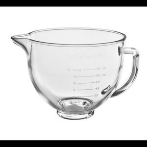 KITCHENAID 5 QRT TILT HEAD GLASS BOWL w/LID